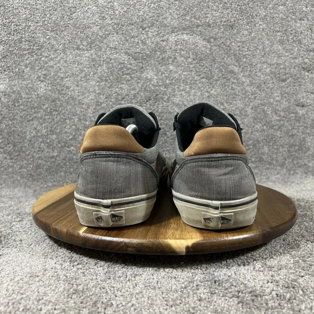 Vans Ward Deluxe Mens Size 13 Gray Brown Casual Athletic Skate Shoes Used